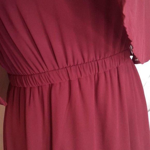 SMYM Caitlin Ruffle Red Maxi Dress - Picture 5 of 9